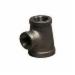 150# Black Malleable Iron Reducing Run/Outlet Tee, 1 inch x 1/2 inch x 3/4 inch, Threaded x Threaded x Threaded