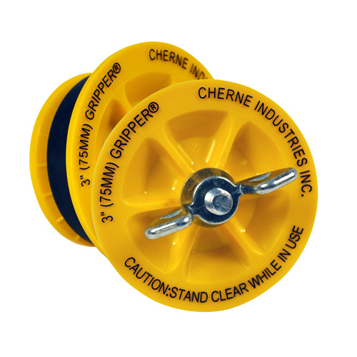 Cherne&reg; Original End of Pipe Gripper&reg; ABS Plastic Mechanical Plug, 3 inch