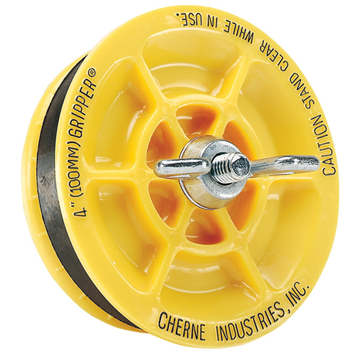Cherne&reg; Original End of Pipe Gripper&reg; ABS Plastic Mechanical Plug, 4 inch