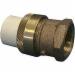 CPVC/Brass Adapter, 1/2 inch CTS x 1/2 inch CTS, Brass FPT x CPVC Hub
