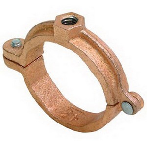 Anvil® CT-138R Malleable Iron Extension Split Tubing Clamp, 1 inch, Copper Plated