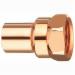 Wrot Copper Adapter, 1/2 inch x 3/8 inch, SWT x FIP