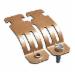 Erico COPC0150CP Copper Electroplated Steel Single-Piece Strut Clamp, 1-1/2 inch, 600 lb Load