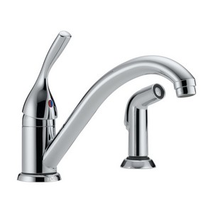 DELTA&reg; 175-DST Classic Kitchen Faucet, 1.8 gpm, Chrome Plated, 1 Handles, Domestic