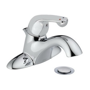 DELTA&reg; 520LF-HGMHDF HDF&reg; Centerset Lavatory Faucet, 0.5 gpm, 1-11/16 in H Spout, 4 in Center, Chrome Plated, 1 Handles, Metal Pop-Up Drain, Domestic, Commercial