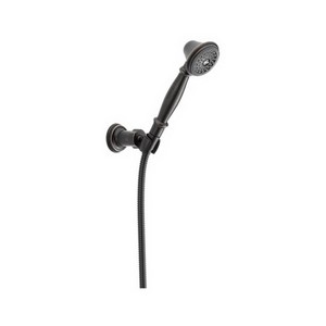 DELTA&reg; 55020-RB Premium Wall Mount Hand Shower, 3 in Dia 1 Shower Head, 2 gpm, 60 to 82 in L Hose, 1/2 in Connection, Venetian Bronze, Import