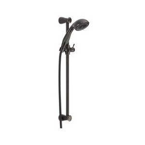 DELTA&reg; 57014-RB Lahara&reg; Premium Hand Shower, 3 Shower Head, 2.5 gpm, 70 in L Hose, 1/2-14 Male NPSM Connection, Venetian Bronze, Slide Bar: Yes, Import