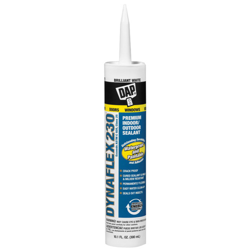 DAP&reg; 18275 DYNAFLEX 230&reg; Indoor/Outdoor Premium Caulk Sealant, 10.1 oz Tube, White, 1.49