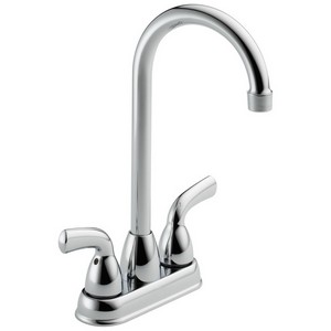 DELTA&reg; B28910LF Foundations&reg; Bar/Prep Faucet, 1.5 gpm, 4 in Center, Chrome Plated, 2 Handles, Import