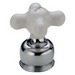 DELTA&reg; H27 Cross Handle, For Use With Model 2521-LHP H25 Centerset Lavatory Faucet, Porcelain, Chrome Plated