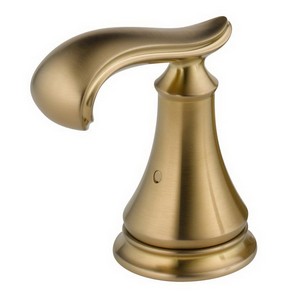 DELTA&reg; H698CZ Cassidy&trade; French Curve Handle, For Use With Model T2795-CZLHP/T2797-CZLHP/T4795-CZLHP/T4797-CZLHP Roman Tub Faucet, Brass, Brilliance&reg; Champagne Bronze, Import