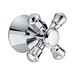 DELTA&reg; H795 Cassidy&trade; Cross Handle, For Use With Model 4797-FL-LHP Traditional Floor Mount Tub Filler Trim, Metal, Chrome Plated, Import