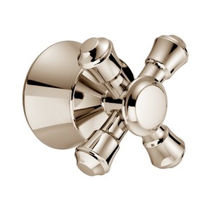 DELTA&reg; H795PN Cassidy&trade; Cross Handle, For Use With Model 4797-FL-LHP Traditional Floor Mount Tub Filler Trim, Metal, Polished Nickel, Import
