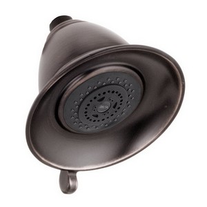 DELTA&reg; RP34355RB Victorian&reg; Universal Premium Shower Head, 2.5 gpm, 3 Sprays, Wall Mount, 5-1/2 x 4-1/4 in Head, Import