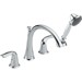 DELTA&reg; T4738 Lahara&reg; Roman Tub Trim, 1.75, 8 to 16 in Center, Chrome Plated, 2 Handles, Hand Shower Yes/No: Yes, Domestic