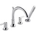 DELTA&reg; T4759 Trinsic&reg; Roman Tub Trim, 2, 8 to 16 in Center, Chrome Plated, 2 Handles, Hand Shower Yes/No: Yes, Domestic