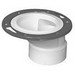PVC DWV Offset Closet Flange, 4 inch x 3 inch, Hub