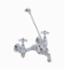 DELTA&reg; 28T9 Service Sink Faucet, 5.2 gpm, 8 in Center, Rough Chrome, 2 Handles, Wall Mount, Import, Commercial