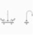 DELTA&reg; 26C3942 Sink Faucet, 1.5 gpm, 8 in Center, Chrome Plated, 2 Handles, Import, Commercial
