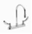 DELTA&reg; 26C3944 Sink Faucet, 1.5 gpm, 8 in Center, Chrome Plated, 2 Handles, Import, Commercial