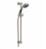 DELTA&reg; 57014-SS Lahara&reg; Premium Hand Shower, 3 Shower Head, 2.5 gpm, 70 in L Hose, 1/2-14 Male NPSM Connection, Stainless Steel, Slide Bar: Yes, Import