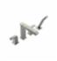 Brizo&reg; T4786-SS Arzo&reg; Roman Tub Trim, 18, 8 to 16 in Center, Stainless Steel, 2 Handles, Hand Shower Yes/No: Yes