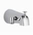 DELTA&reg; U1072-PK Pull-Up Diverter Tub Spout, 5-3/8 in L x 3-3/16 in H, For Use With Tub and Shower Faucet, Metal, Chrome Plated, Import
