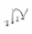 DELTA&reg; T4759 Trinsic&reg; Roman Tub Trim, 2, 8 to 16 in Center, Chrome Plated, 2 Handles, Hand Shower Yes/No: Yes, Domestic