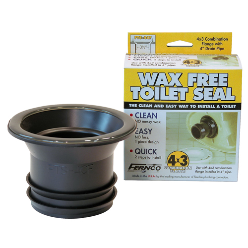 Fernco&reg; FTS-4CF Wax Free Toilet Seal, 3 inch x 4 inch