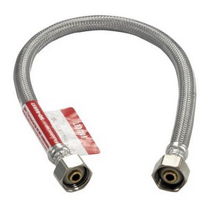 Click Seal® Braided Faucet Water Supply Connector, 1/2 inch FIP x 1/2 inch FIP, 20 inch Length