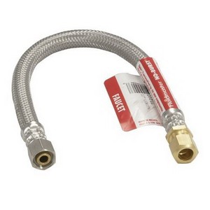Click Seal® Braided Faucet Water Supply Connector, 3/8 inch Compression x 3/8 inch Compression, 12 inch Length