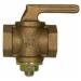 A.Y. McDonald 10598 3/4 Brass Lever Handle Gas Plug Valve With Check, 3/4 inch, FNPT, 2 psig