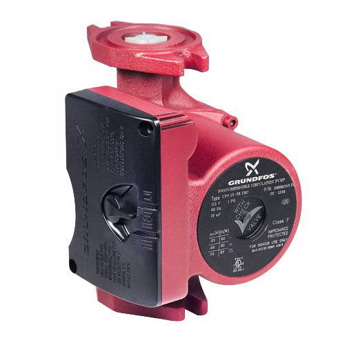 Grundfos UPS15-58FRC 3-Speed Rotated Flanged Circulator Pump, 1/25 HP