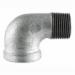90 Deg Galvanized Malleable Iron Street Elbow, 2 inch x 2 inch, Threaded x Threaded
