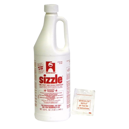 Hercules&reg; Sizzle&reg; Drain and Waste System Cleaner, 1 qt; 12/Pack