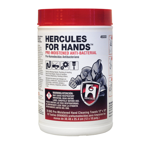 Hercules&reg; For Hands&trade; Anti-Bacterial Hand Cleaning Towels, 12 inch x 10 inch