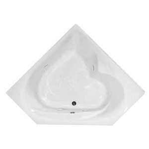 Aquarius Contractor Advantage Series 8 Jet Universal Whirlpool Tub, 59-3/4 inch x 59-3/4 inch x 20-3/4 inch, Biscuit
