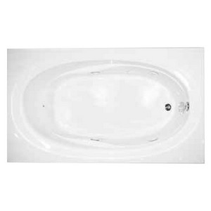 Aquarius Contractor Advantage Series Acrylic Universal Soaking Tub, 72 inch x 42 inch x 18-1/4 inch, White