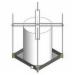 Holdrite 40-SWHP-M Quick Stand&reg; Galvanized 14 ga CRS Pipe Support Bracket, 21-1/2 inch L x 21-1/2 inch W x 2-1/2 inch H, 375 lb; 1/Box