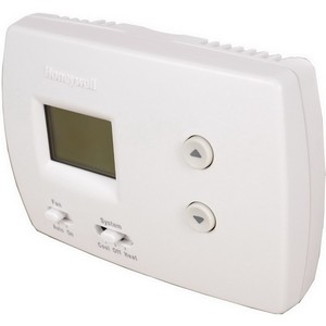 Honeywell PRO 3000 Dual Power 2 Heat/1 Cool Digital Non-Programmable Thermostat, White