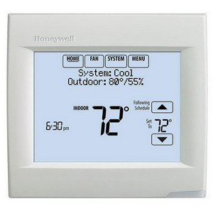 Honeywell PRO 8000 LCD 7 Day 1 Heat/1 Cool Programmable Thermostat, White