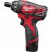 Milwaukee&reg; 2401-22 M12&trade; Compact Lightweight Cordless Screwdriver Kit, 1/4 in Chuck, 12 VDC, 150 in-lb, Lithium-Ion Battery