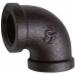 90 Deg Imported Black Malleable Iron Elbow, 3/4 inch x 3/4 inch, Threaded x Threaded