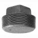 150# Imported Black Malleable Iron Square Head Threaded Solid Plug, 2 inch
