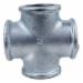 Galvanized Malleable Iron Cross, 2 inch x 2 inch x 2 inch x 2 inch, Threaded x Threaded x Threaded x Threaded