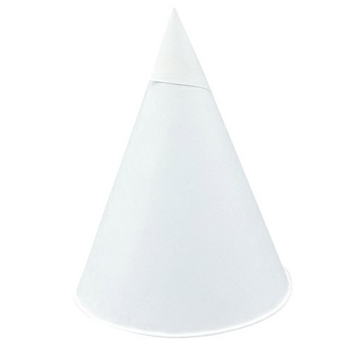 Igloo&reg; Rolled Rim Contractor Pack Paper Cone Cup, 4.25 oz, White; 5000/Case