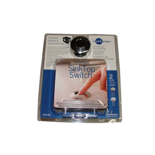 In-Sink-Erator&reg; Dual Outlet SinkTop Switch Kit, Chrome/White/Black