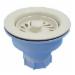 Opella JBC103 Celcon Plastic Trim And Base Clam Shell Two-Piece Kitchen Strainer, 4-1/2 inch O.D., Biscuit