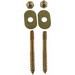 Braxton Harris CS12PO Closet Screw, 1/4 inch x 2-1/2 inch, Brass Plated; 100/Pack