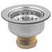 Watts 645 663 Specification&trade; 304 Stainless Steel Plain Sink Strainer, 4-1/2 inch O.D., Brass Plated Locknut; 1/Pack